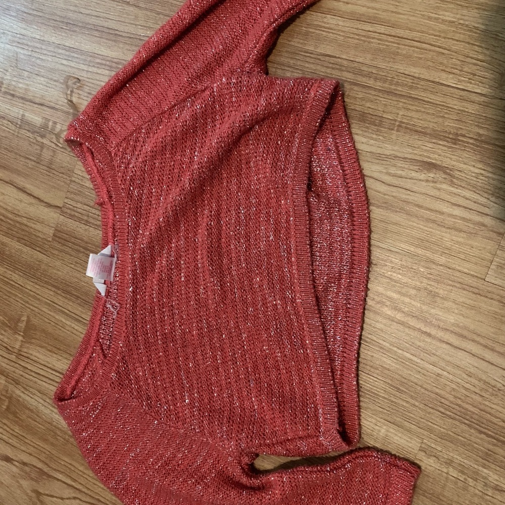 Long Sleeve Sparkly Crop top